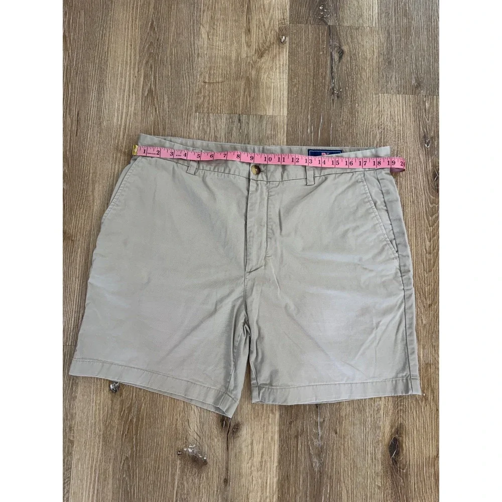 Vineyard Vines Breaker Shorts Mens 38 Tan Khaki Cotton Stretch Preppy Chino Golf
